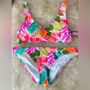 Bikini With Tropical Floral Print